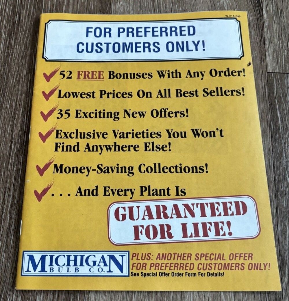 Michigan Bulb Co. Catalogs - Vintage 1999 Rare Preferred Customer Only Magazine